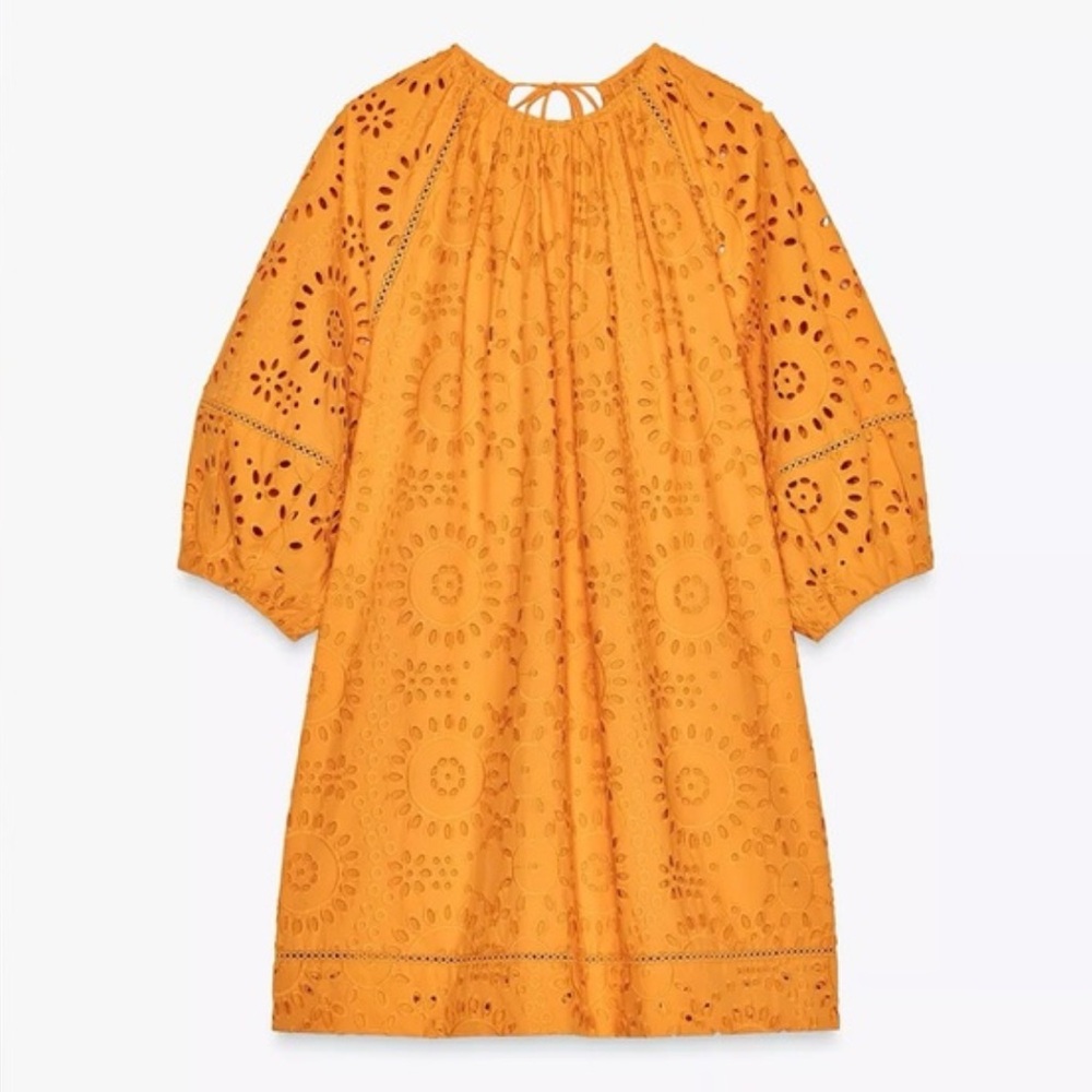 Zara Eyelet Mini-Dress NWT